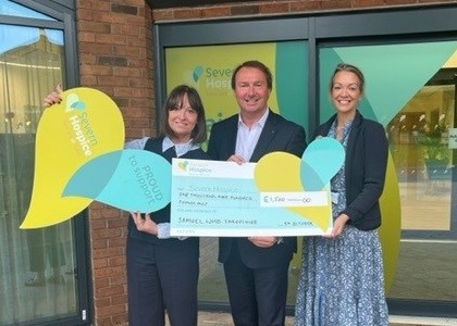 Boost for Severn Hospice with Samuel Wood donation